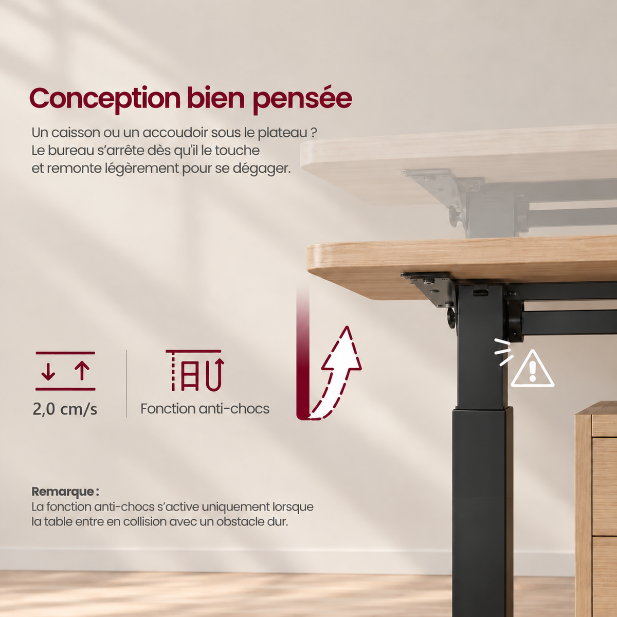 Bureau assis-debout électrique